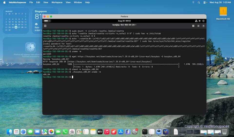 Velo Workspaces workspace detail view, Code & Build profile